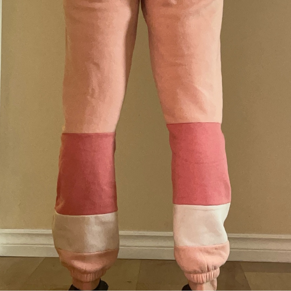 Kangol Pink and Red Color Block Joggers